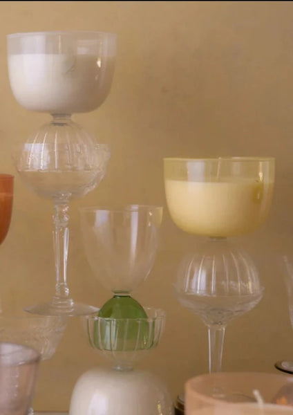 7oz coupe candle champagne