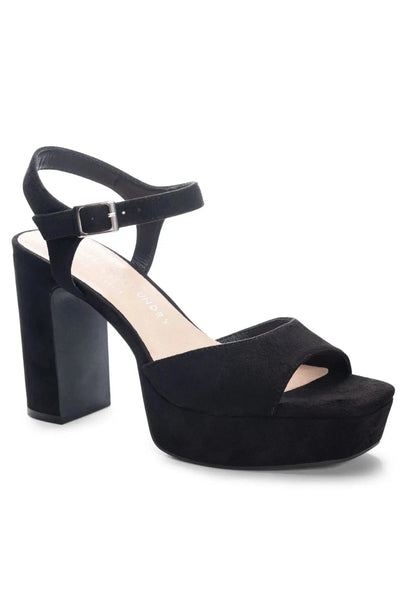 strap platform suede sandal