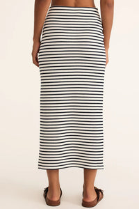 stripe midi skirt