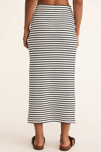 stripe midi skirt