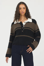 Load image into Gallery viewer, stripe polo sweater
