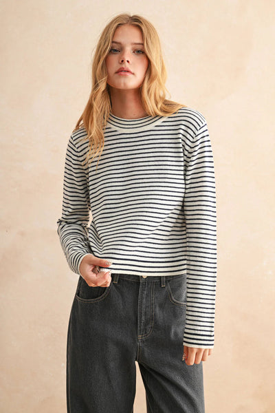 striped crew sweater
