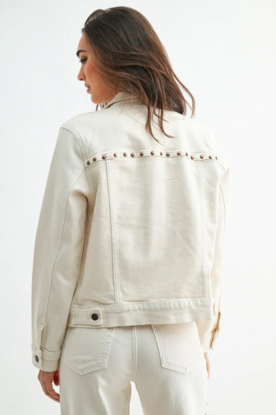 studded relaxed denim jacket