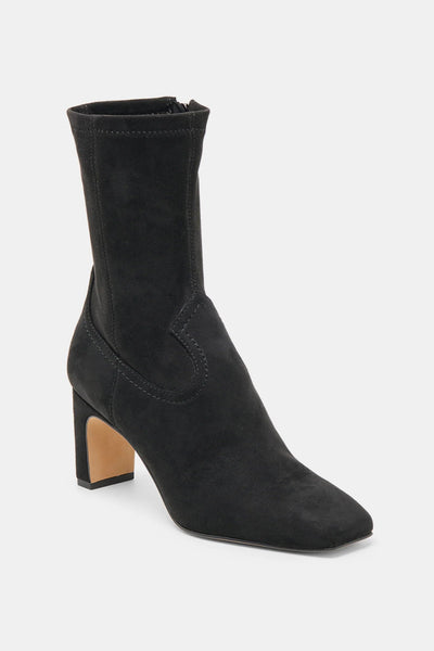 suede mid calf bootie