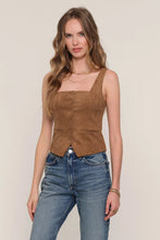 Load image into Gallery viewer, sueded button vest
