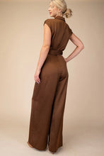 Load image into Gallery viewer, surplice collared jumpsuit
