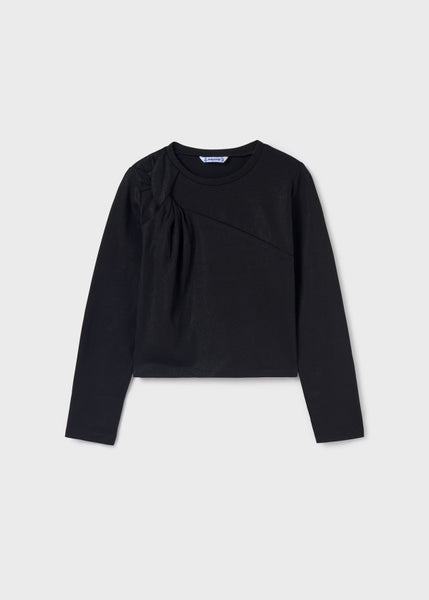 girls knot shimmer tee