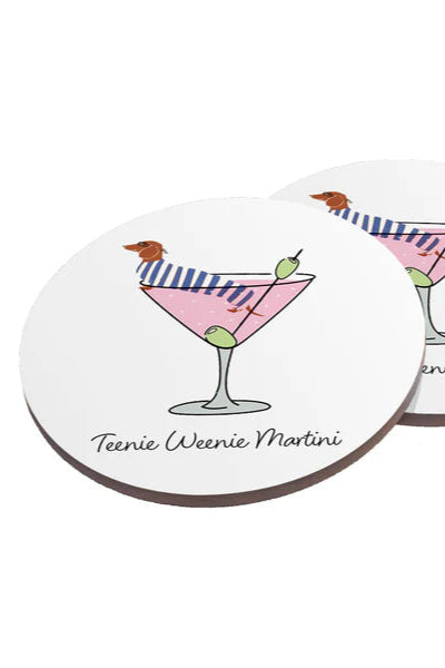 4 coaster set teenie martini