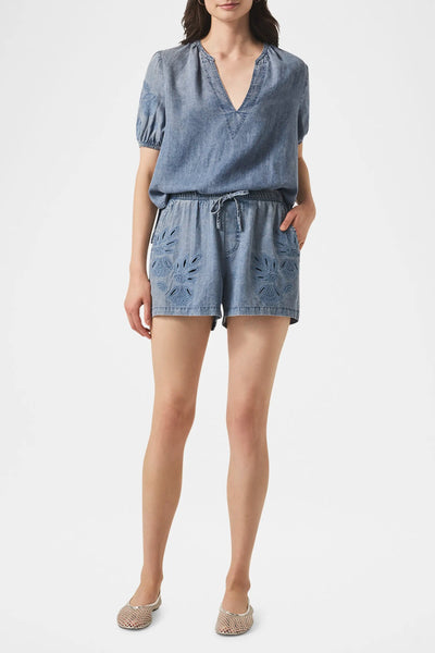 tencel embroidered short