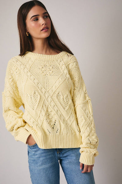 textured crew sweater