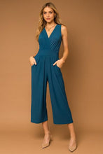 Load image into Gallery viewer, surplice crop tank jumpsuit
