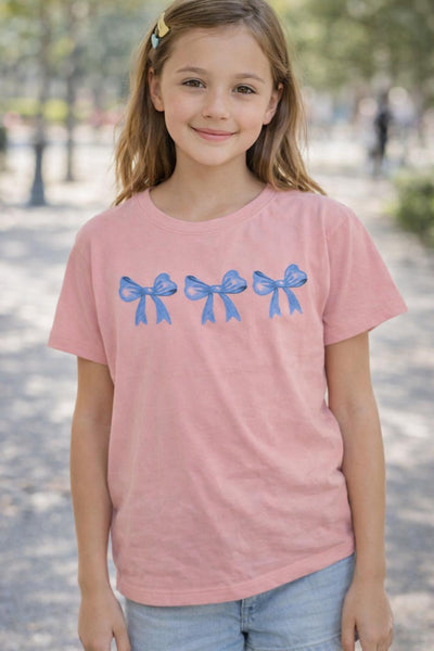 girls 3 bows tee