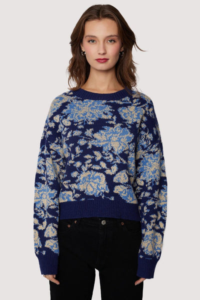 floral crew sweater