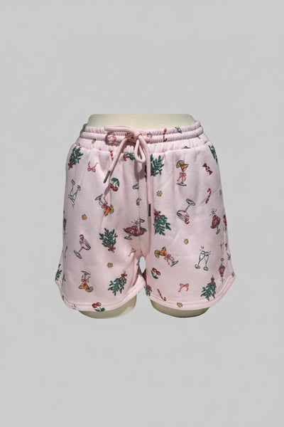 xmas fleece shorts