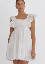 Load image into Gallery viewer, poplin ruffle sleeve dress
