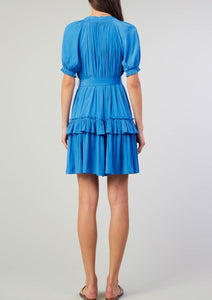 short sleeve ruffle hem dress