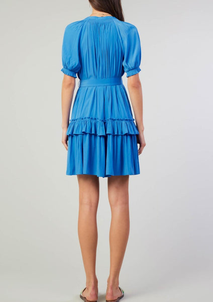 short sleeve ruffle hem dress