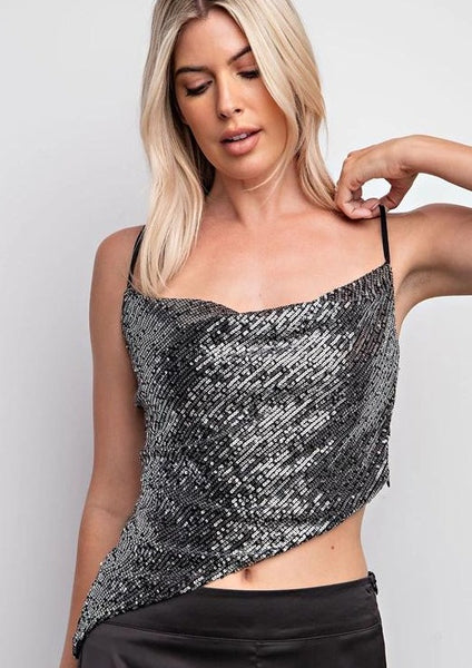 sequin xback cami