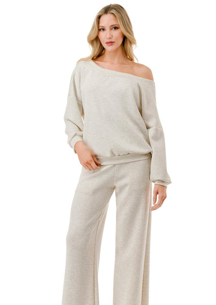 off shoulder modal top