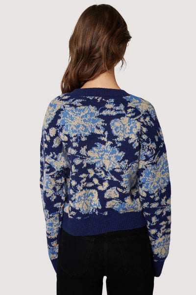 floral crew sweater