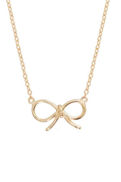mini bow necklace