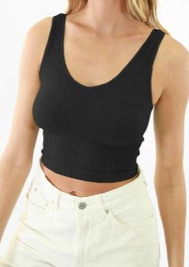 reversible rib crop top