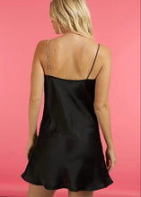 Load image into Gallery viewer, bling strap satin slip dress
