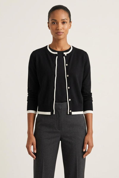 Long Sleeve Contrast Cardigan