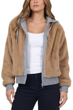 Load image into Gallery viewer, Faux Fur + Fleece Combo Jacket
