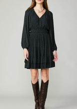 Load image into Gallery viewer, long sleeve leo jacquard midi dress
