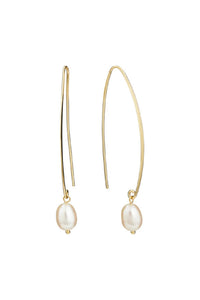 wire pearl drop earring