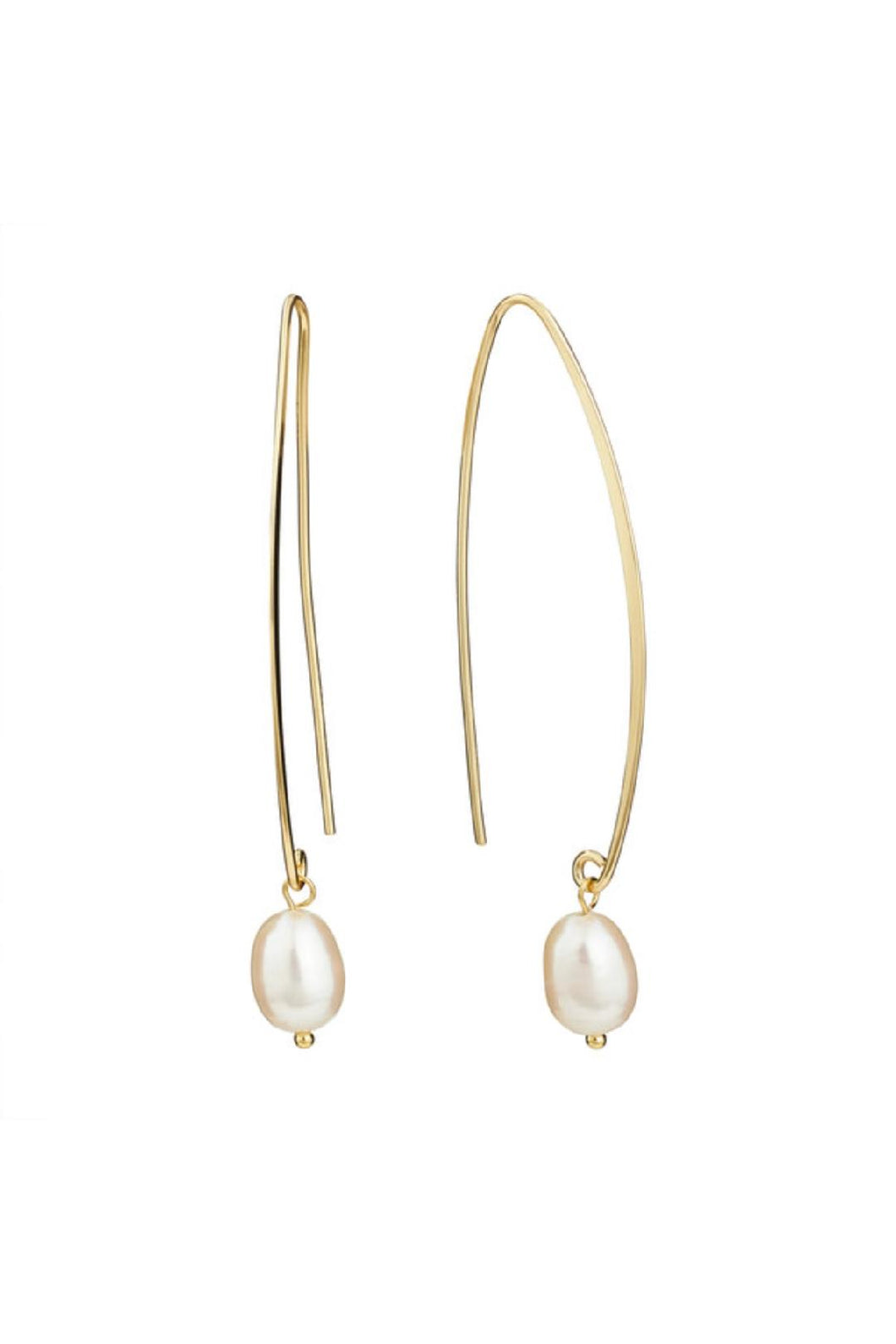 wire pearl drop earring