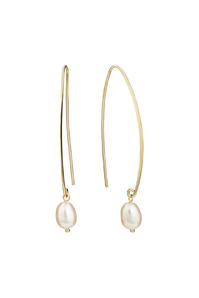 wire pearl drop earring
