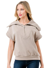 Load image into Gallery viewer, short sleeve 1/4 zip top
