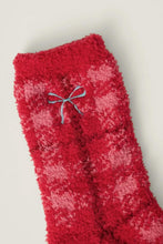 Load image into Gallery viewer, cozy socks check bow
