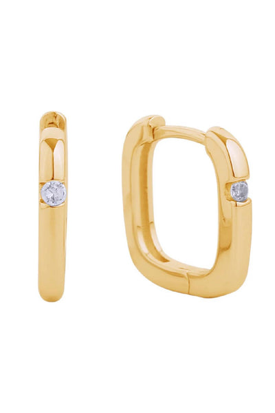 square huggie earring