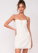 Load image into Gallery viewer, strapless bustier eyelet dress
