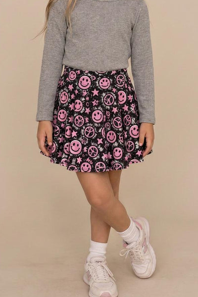 Girls Smile Peace Skort