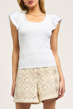 Load image into Gallery viewer, square neck flutter sweater tank
