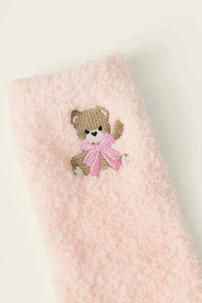 cozy socks teddy bear