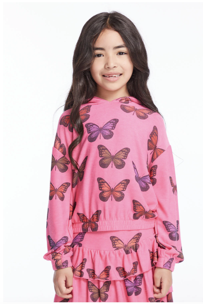 girls butterflies hoodie