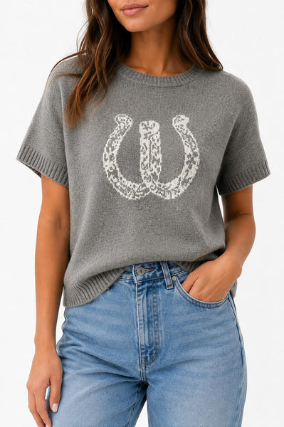 horseshoe jacquard sweater