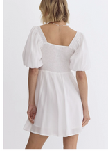 Load image into Gallery viewer, puff sleeve poplin dress
