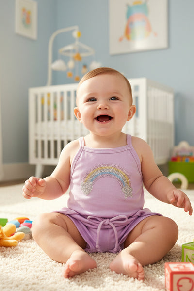 infant rainbow romper