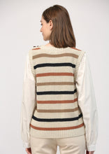 Load image into Gallery viewer, layered shirt stripe sweater
