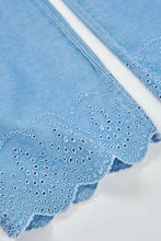 Load image into Gallery viewer, girls embroidered hem denim pant
