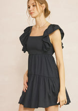 Load image into Gallery viewer, poplin ruffle sleeve dress
