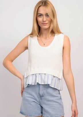 ruffle hem  knit tank