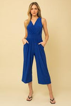 Load image into Gallery viewer, surplice crop tank jumpsuit
