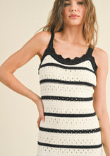 Load image into Gallery viewer, crochet knit stripe midi dress
